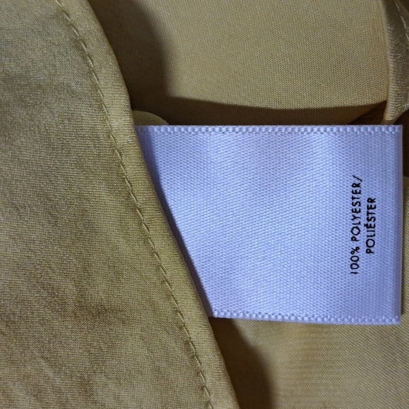 Ann Taylor Women's Yellow Ruffle Long Sleeve Blouse Top w/Keyhole Back Size XS - Picture 6 of 7